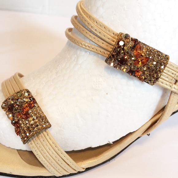 Stuart Weitzman Rhinestone Embellished Sandals - Picture 2 of 7